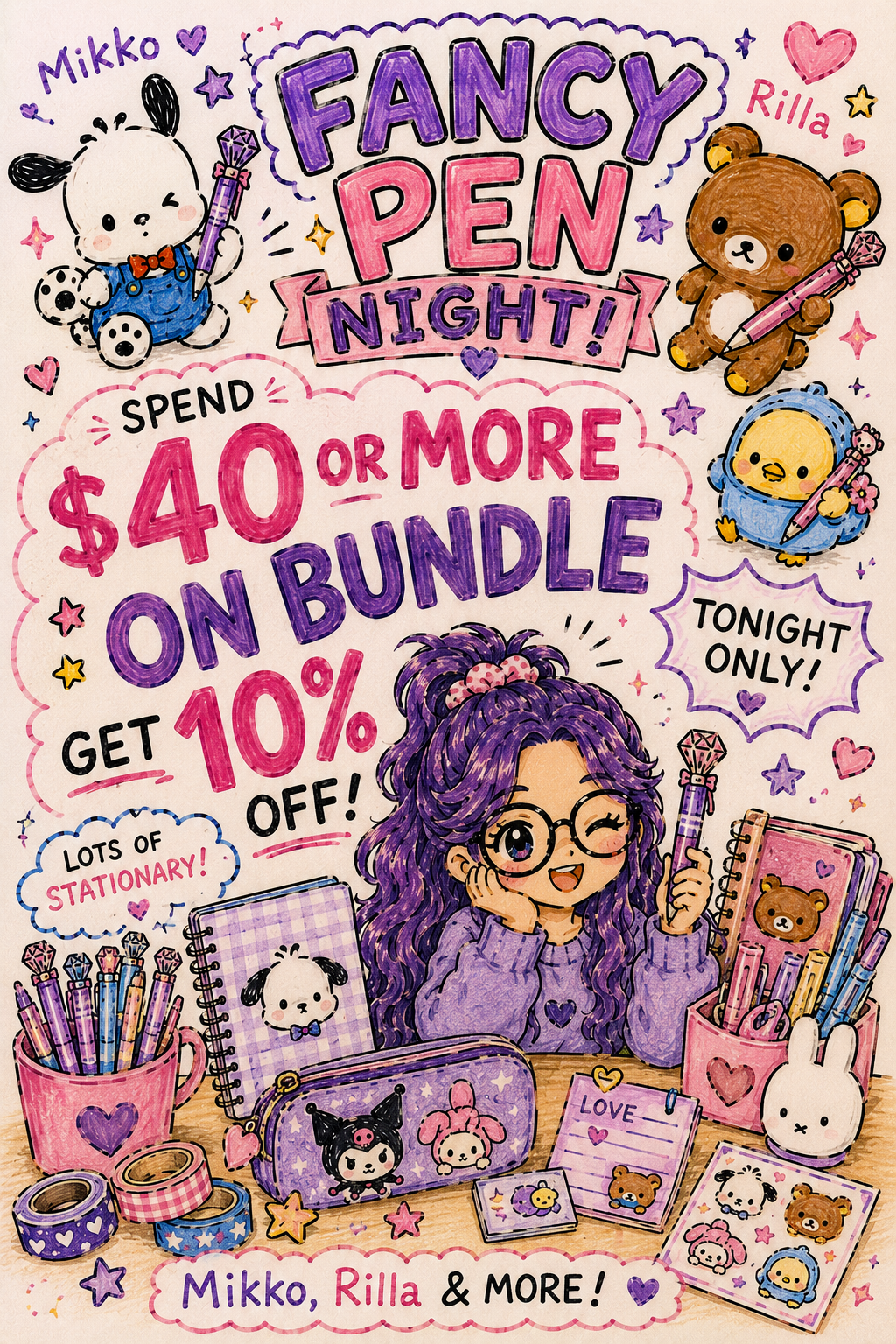 10 Item Stationary Bundle